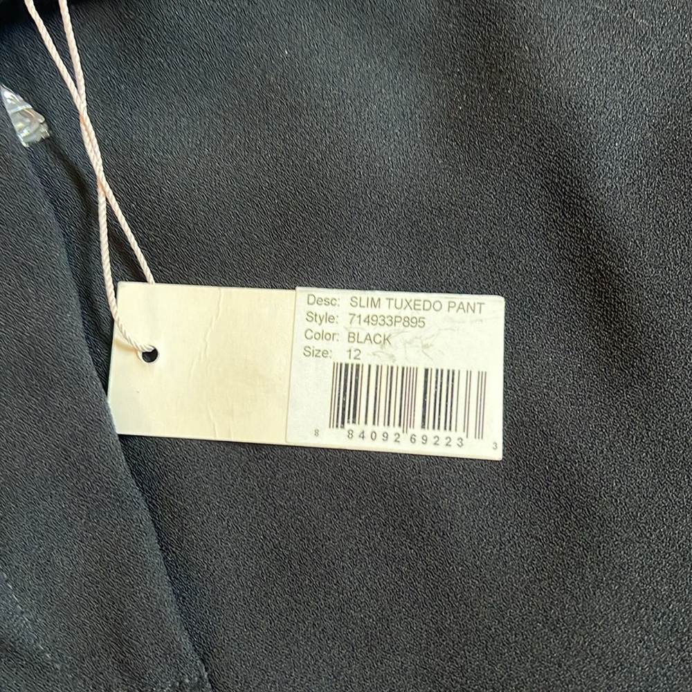 Rebecca Taylor Slim Tuxedo Pant Black Lined 12 NWT - Picture 3 of 16